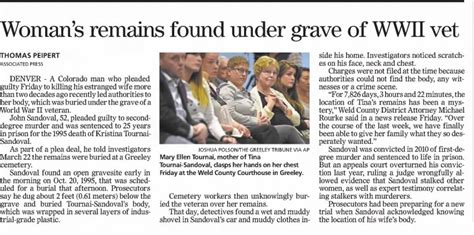 tina kaprova|Colorado Womans Remains Found Under Grave of WWII。